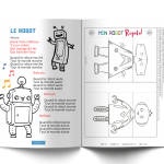 Les P'tits Ouistitis - robots : comptine et flip flap book
