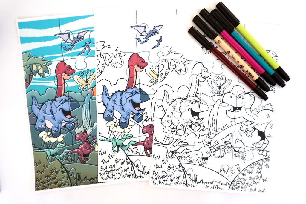 Puzzle dinosaure pour la chasse au trésor