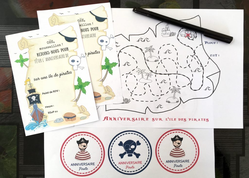 invitations anniversaire pirate
