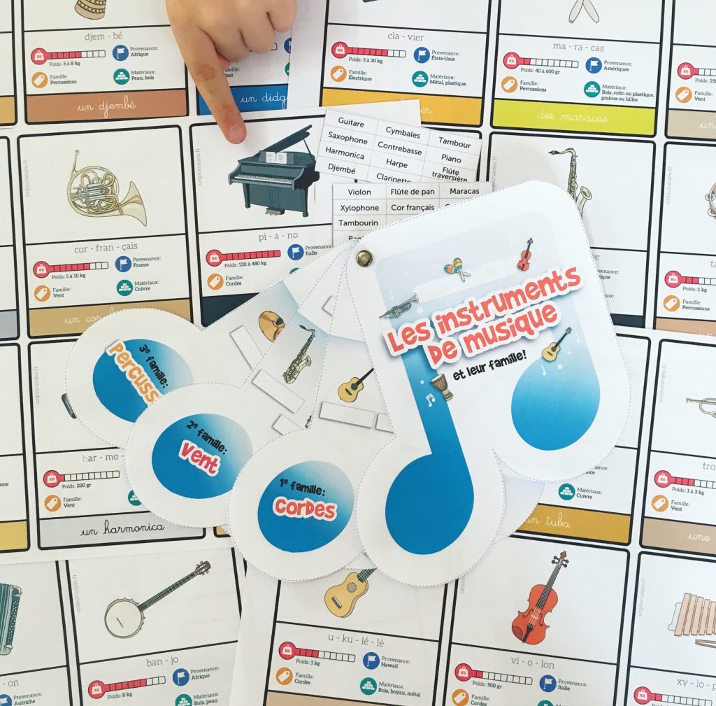 Les P'tits Ouistitis instruments de musique