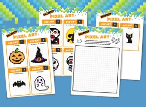 Mes fiches de Pixel Art d’Halloween à imprimer