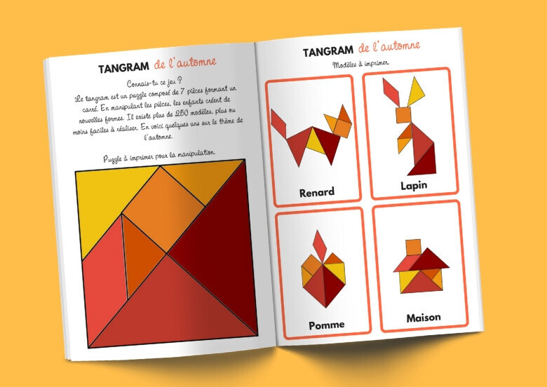 Mes 12 modèles de tangram de l’automne