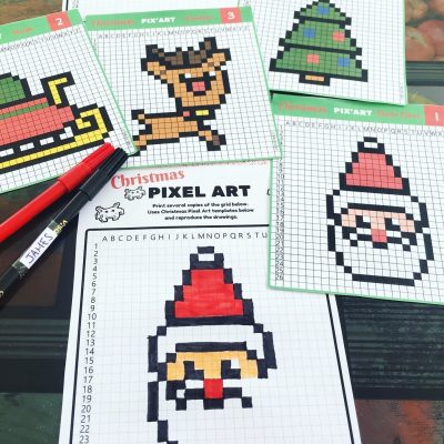Pixel Art de Noël : 12 modèles à imprimer