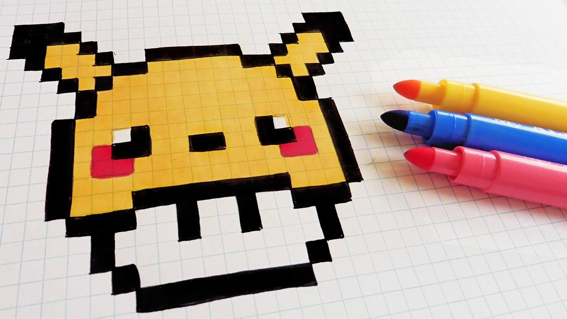 Dessin Pixel Art Pikachu Facile