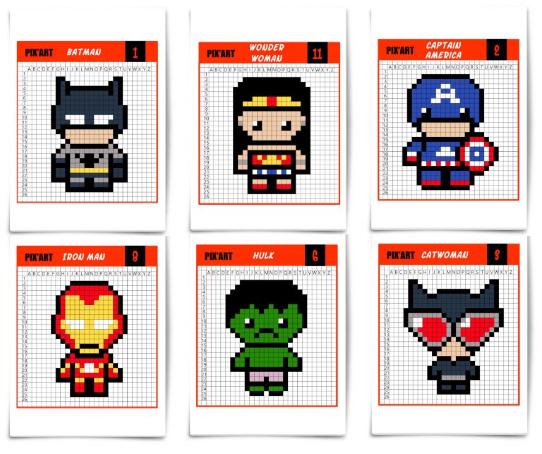 20 modèles de Pixel Art Disney à télécharger - Un jour un jeu