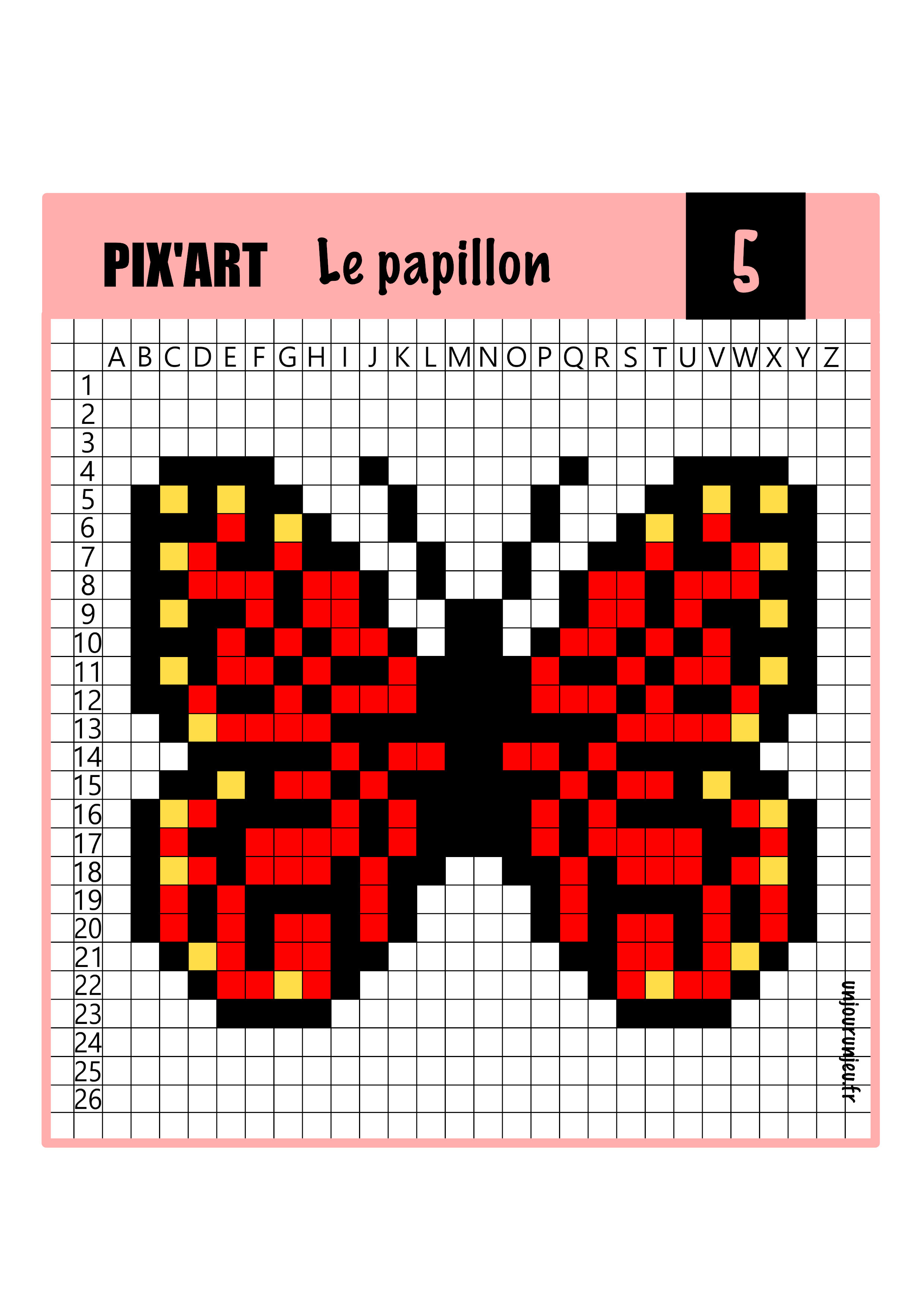 Pixel Art Papillon