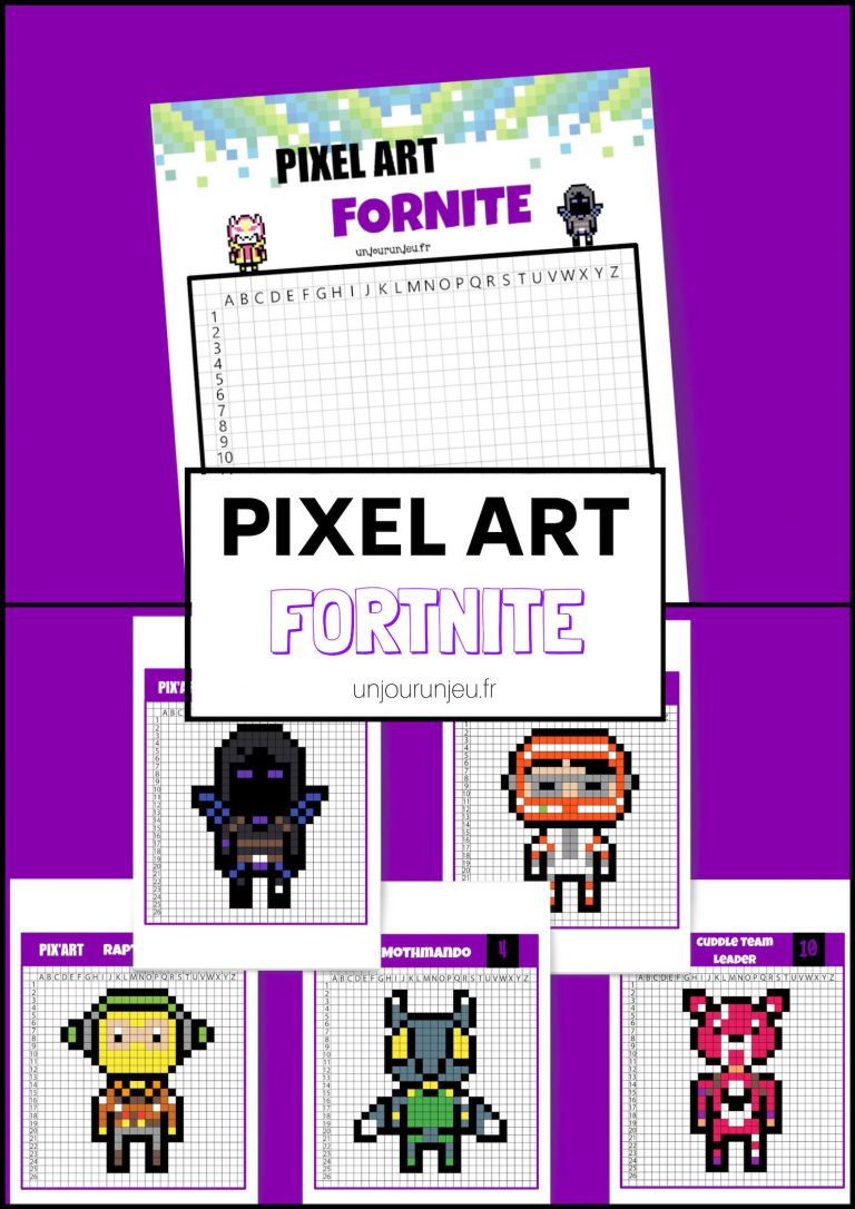 Pixel Art Fortnite tes personnages préférés Un jour un jeu