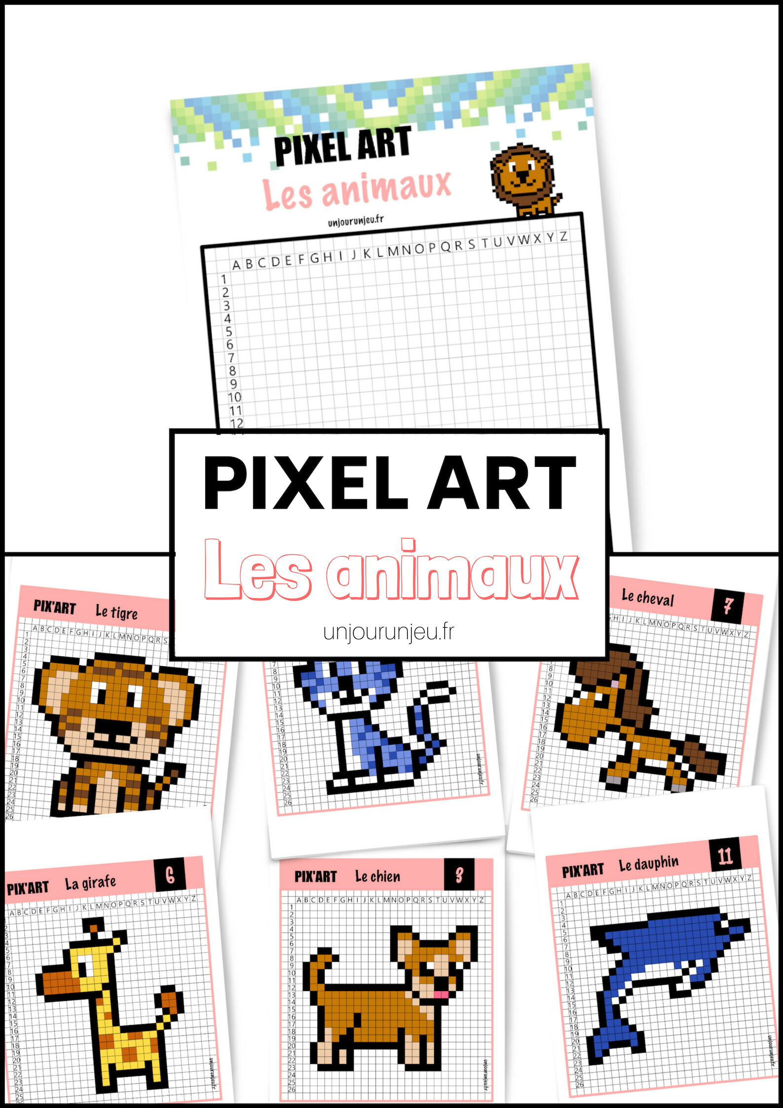 Pixel Art Animaux 12 Modèles à Télécharger Gratuitement
