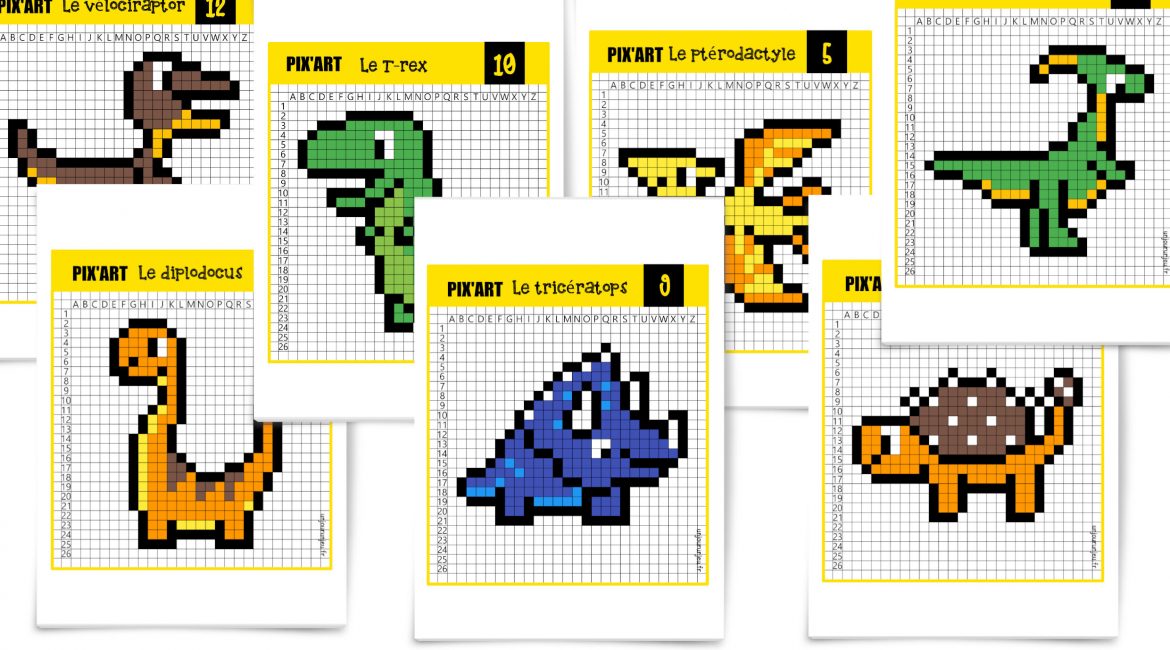 Pixel Art Dinosaures