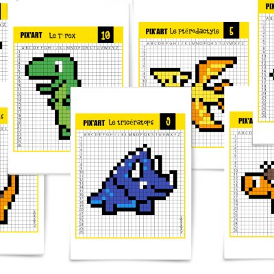 Pixel Art Dinosaures