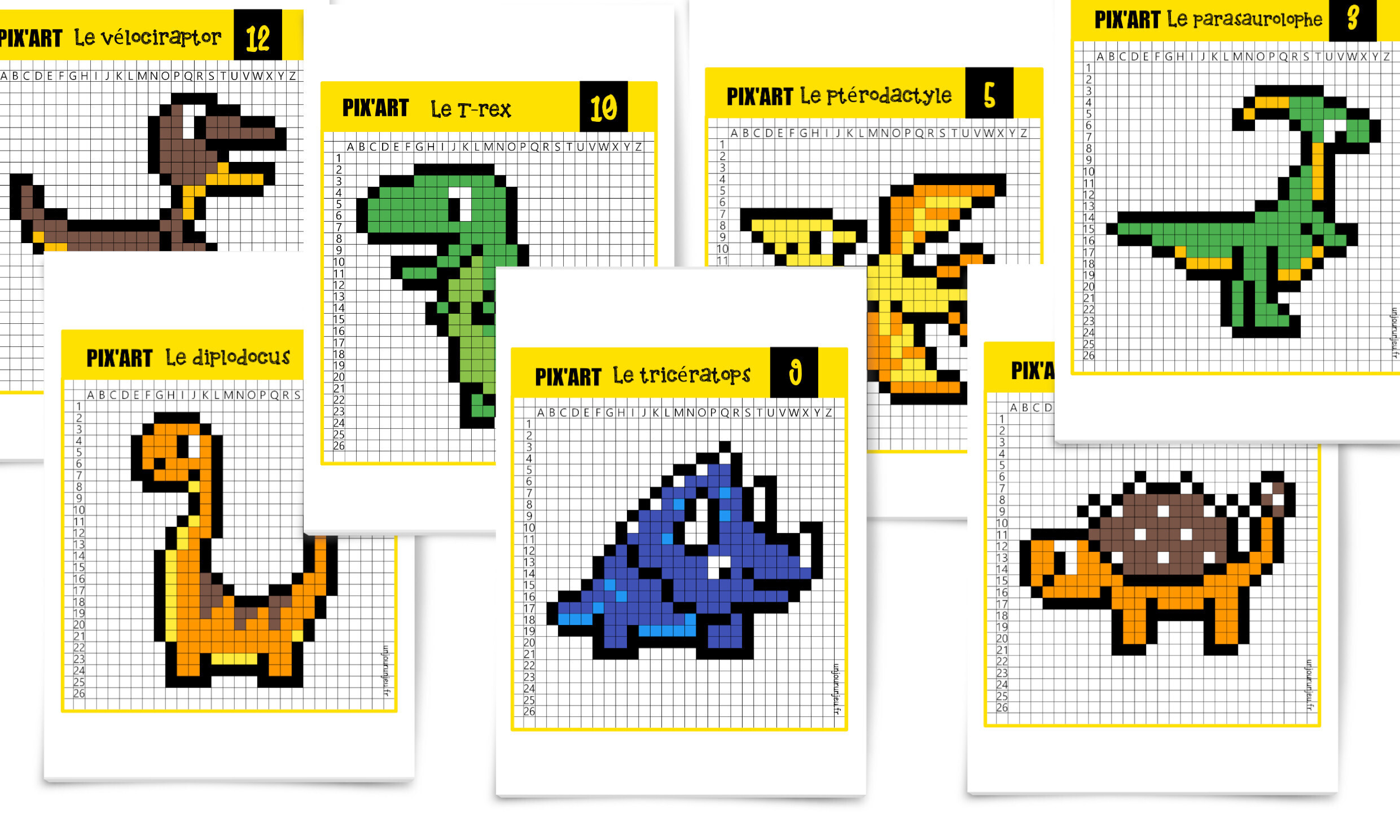 Pixel Art Dinosaures