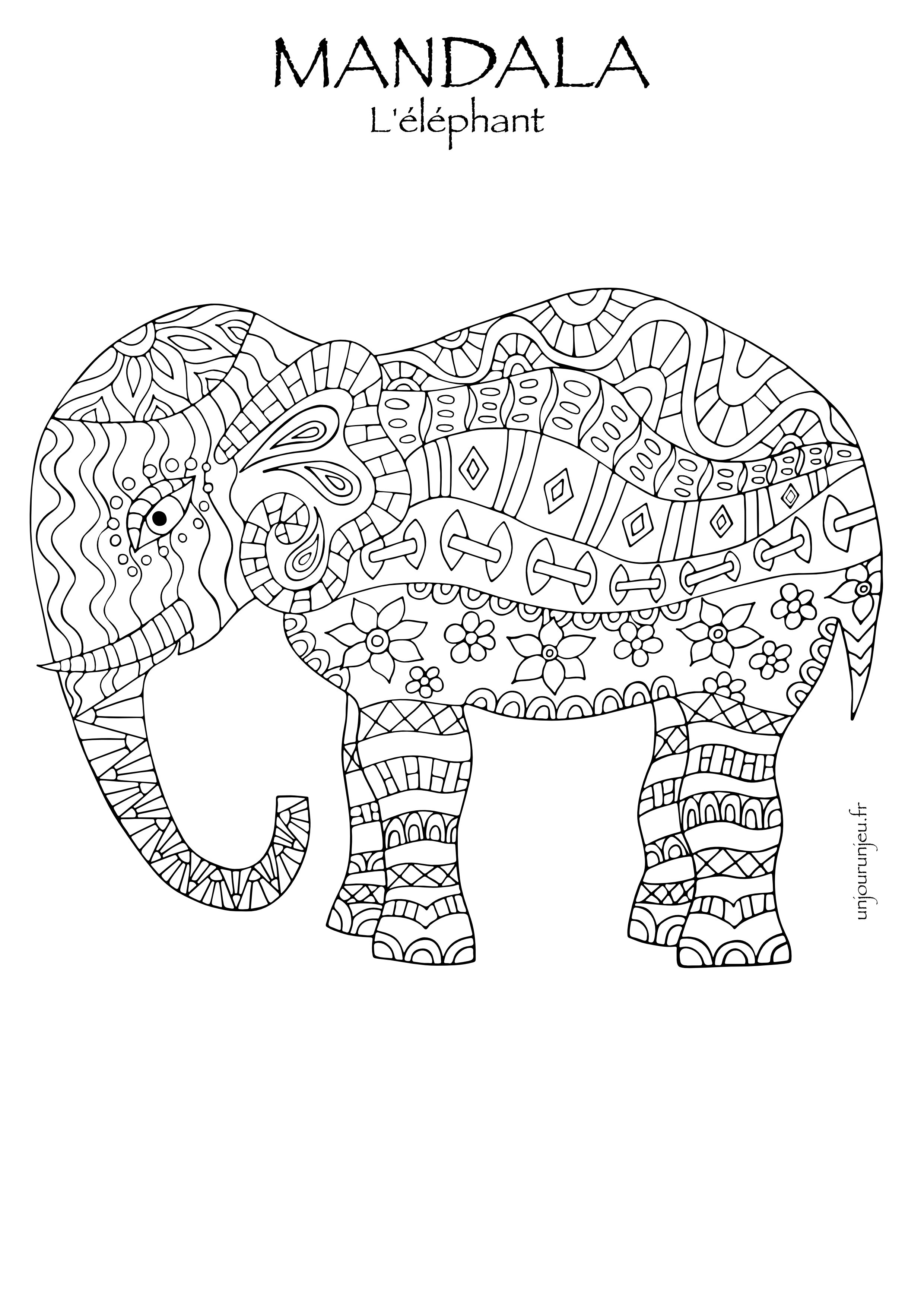Coloriages mandalas animaux à télécharger, pour enfants et adultes  Un