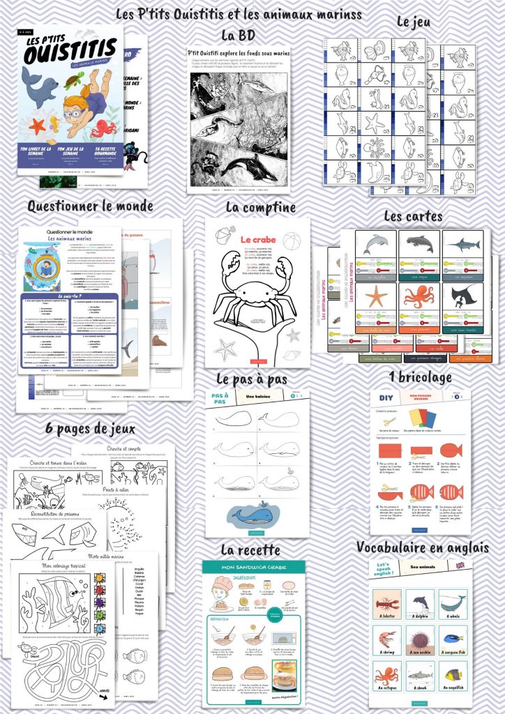 Les P&rsquo;tits Ouistitis et les animaux marins