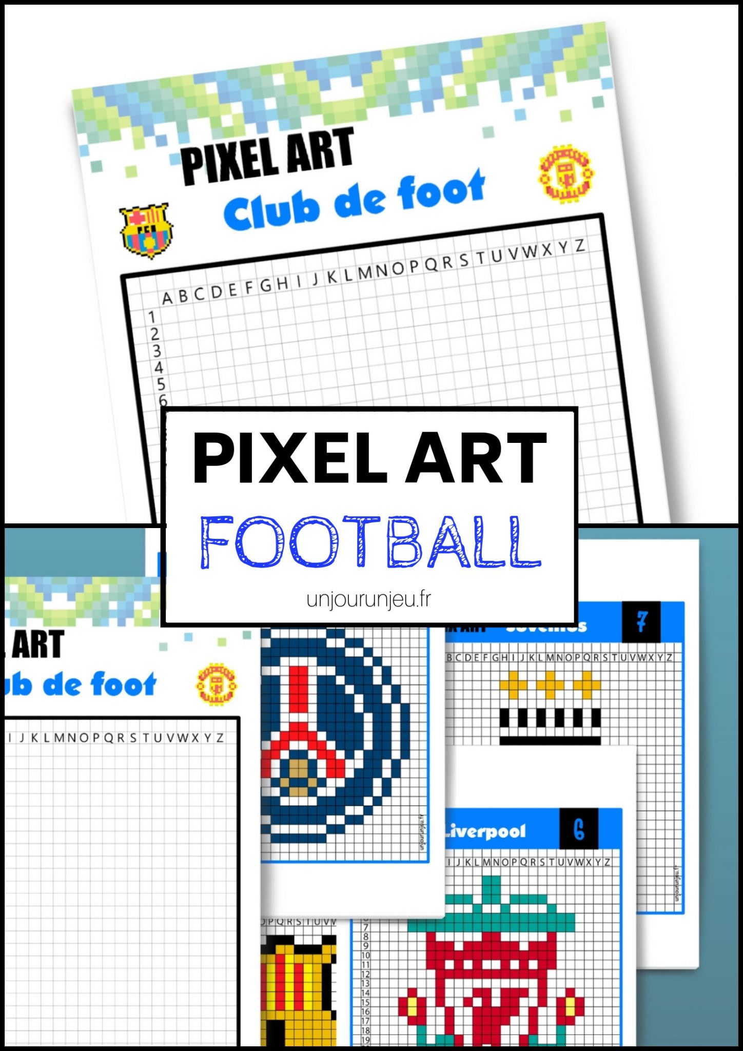 Pixel Art Football 12 logos de club à télécharger Un jour un jeu