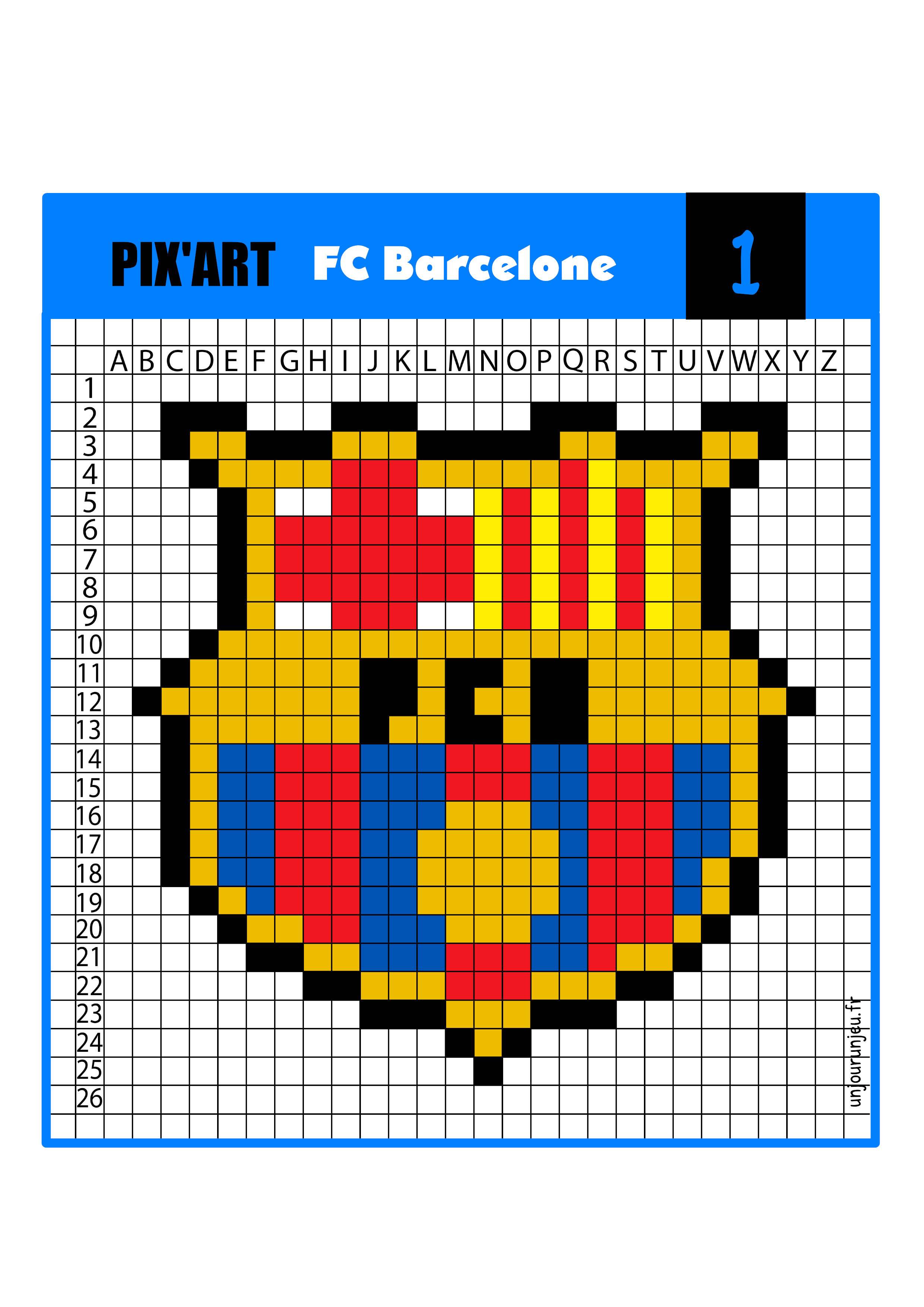 FC Barcelone pixel art