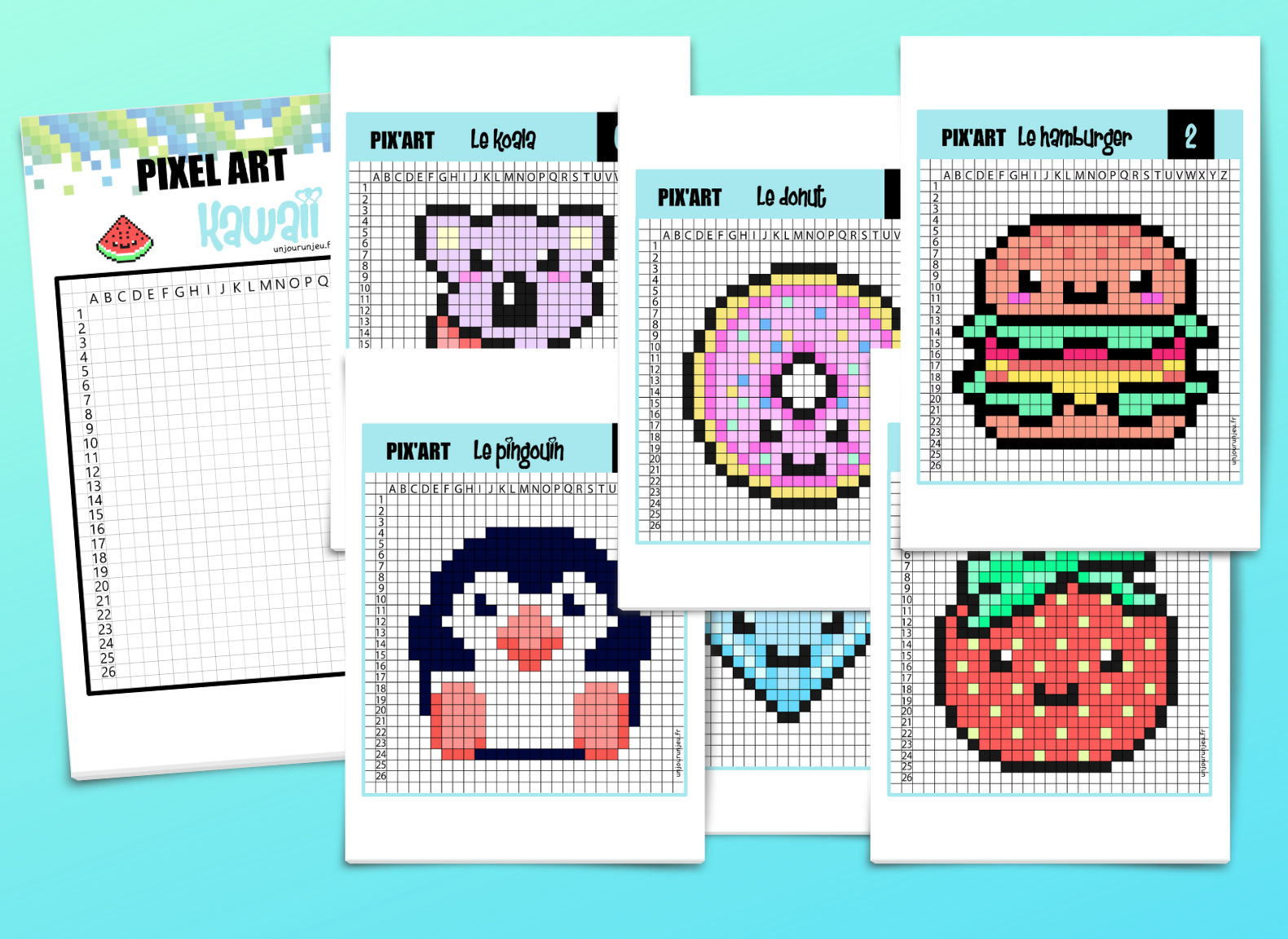 Pixel Art Kawaii 12 Modèles Trop Mignons à Télécharger