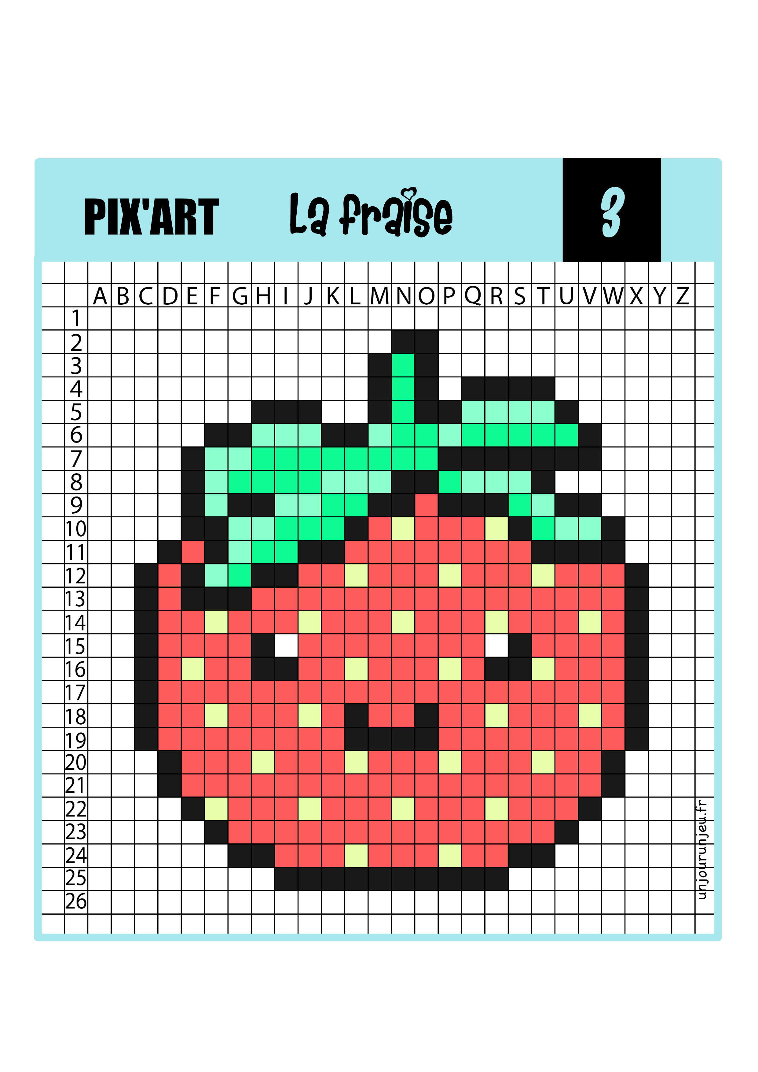 Modele Dessin Pixel Pixel Art Kawaii Dessin Facile Pour Les Enfants ...