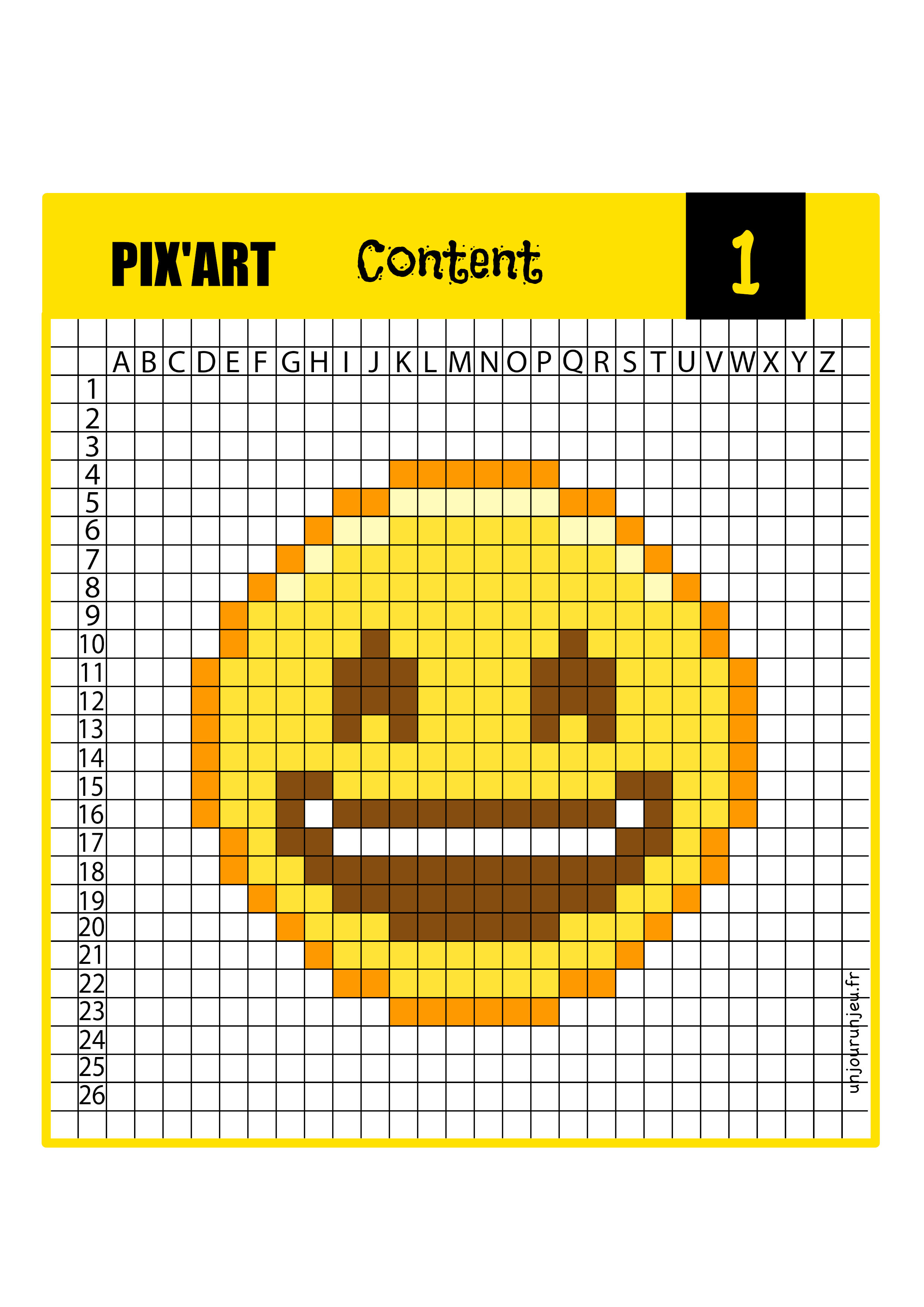 Pixel art smiley content