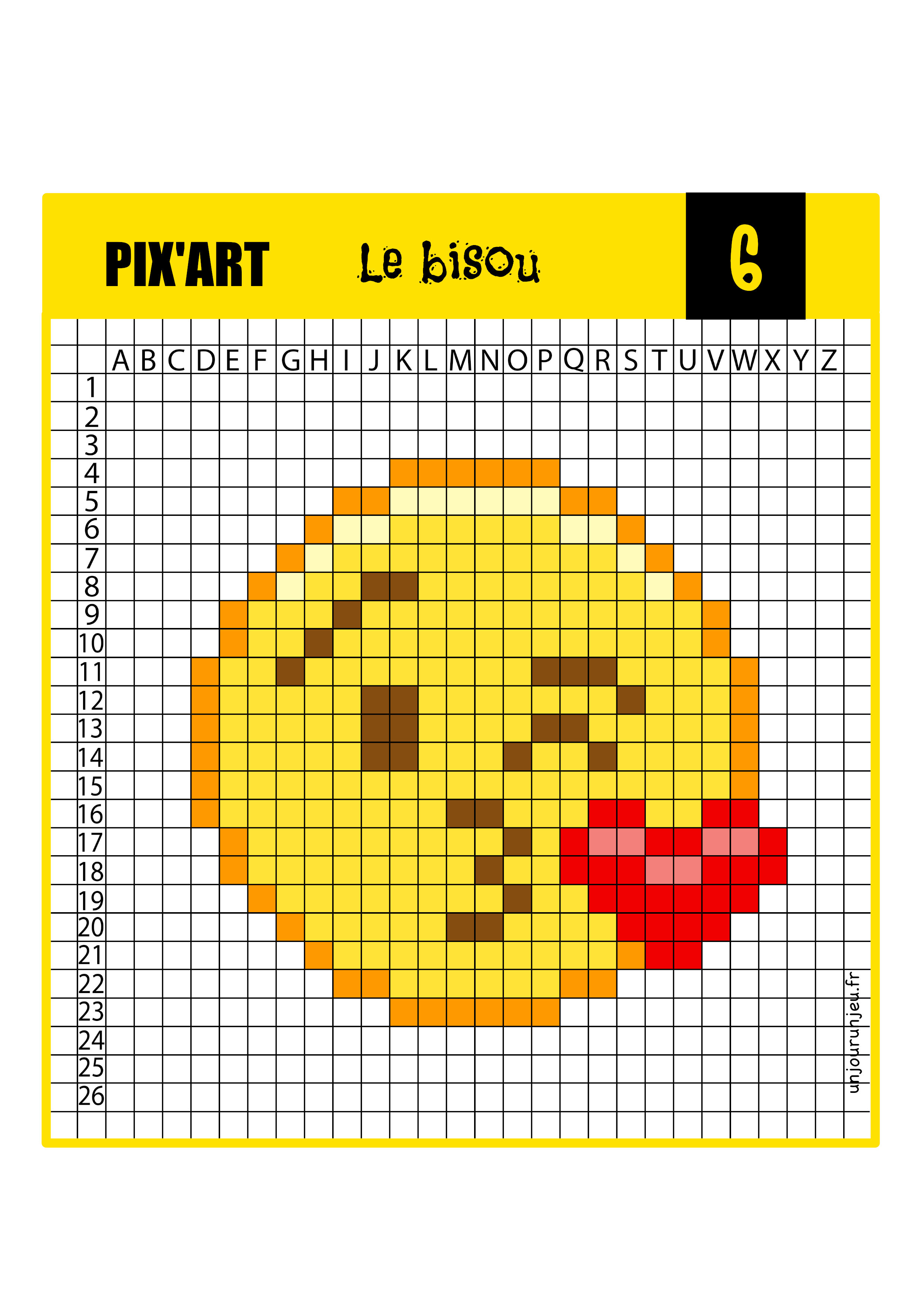 Pixel art smiley kiss