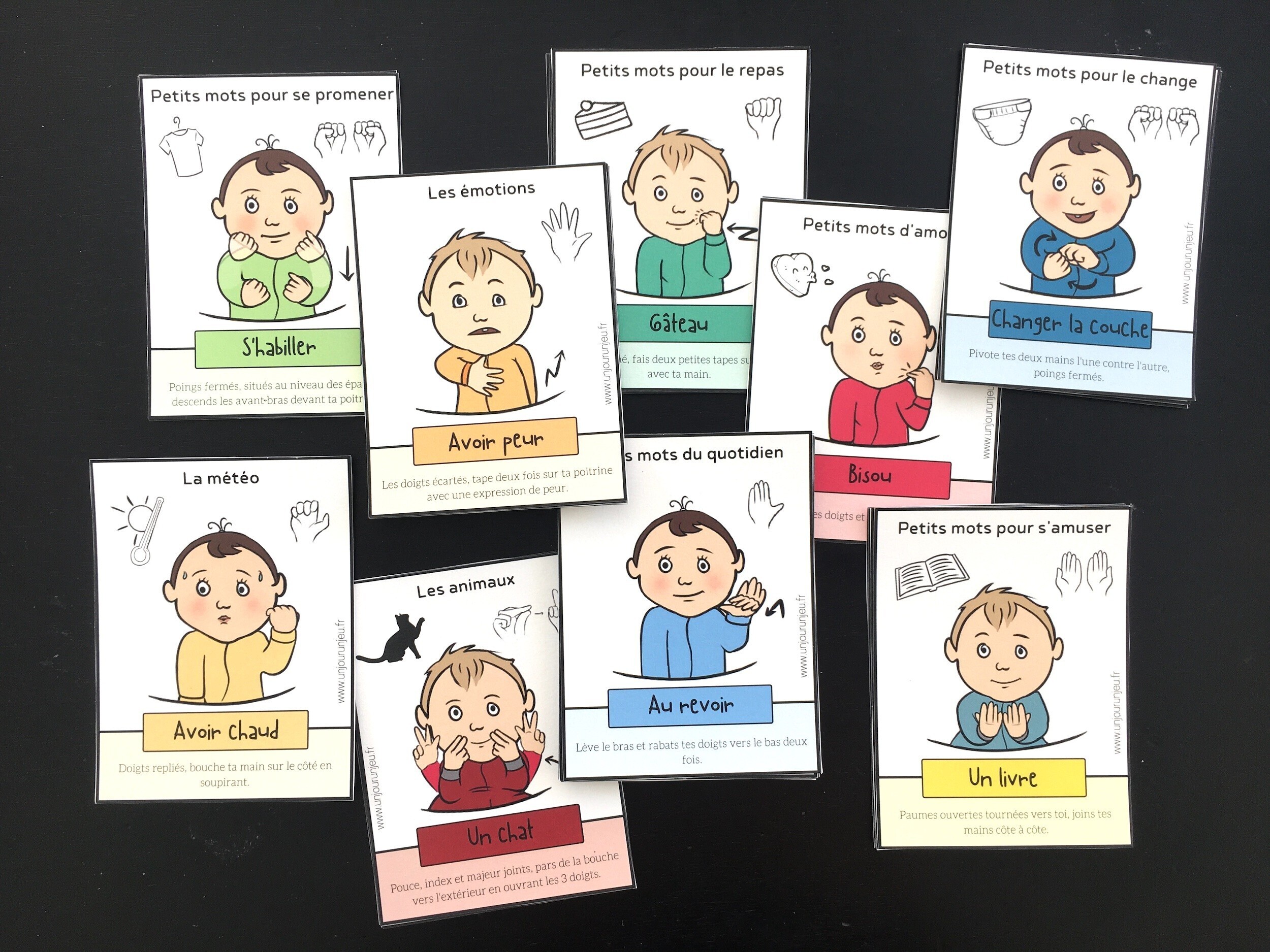 Signer avec son bébé : 52 cartes à télécharger gratuitement