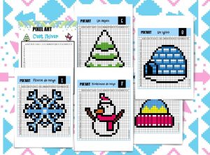 Hiver : 12 modèles de Pixel art à télécharger