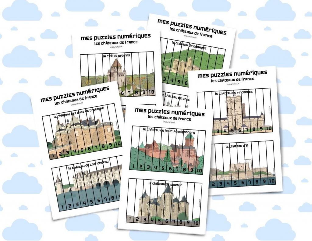 Puzzles numériques chateaux