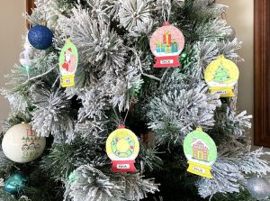 Décorations de Noël à colorier