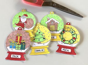 Décorations de Noël à colorier pour le sapin