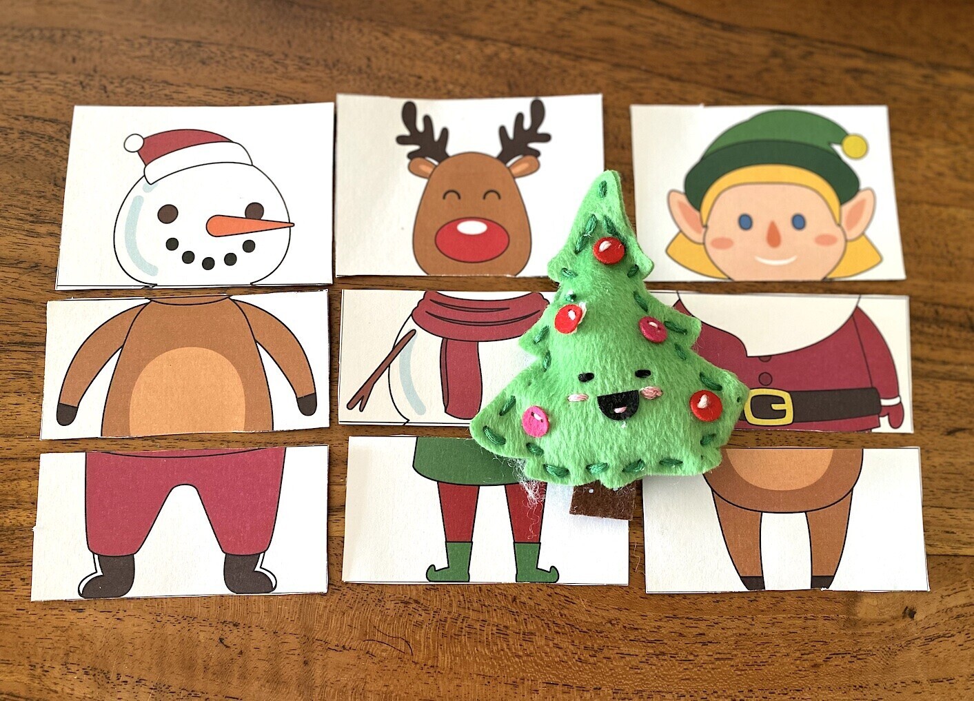 Mes petits puzzles de Noël à imprimer - Un jour un jeu