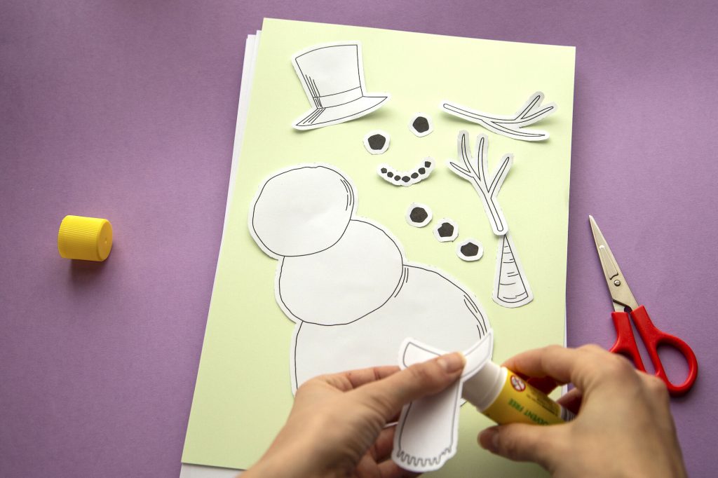 Bonhomme de neige collage