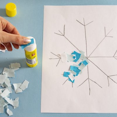 Mon flocon de neige en papier déchiré