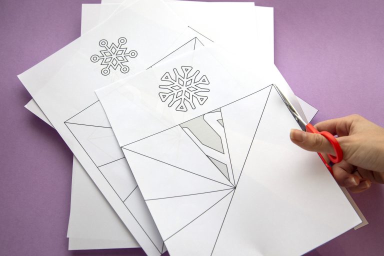 Mes flocons de neige à imprimer - Un jour un jeu