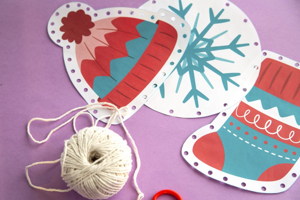 Mes cartes à lacer de l'hiver