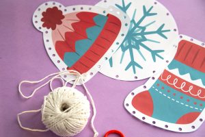 Mes cartes à lacer de l'hiver