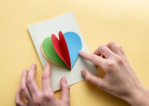 Une jolie carte en relief pour la Saint-Valentin