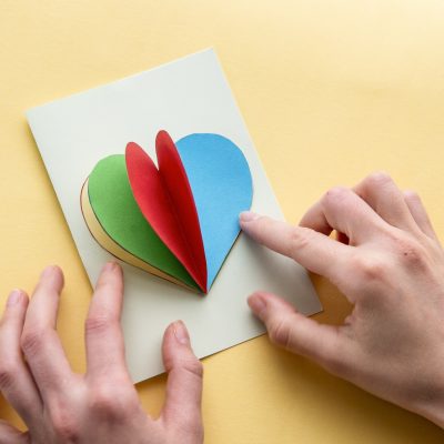 Une jolie carte en relief pour la Saint-Valentin