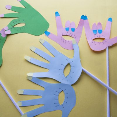 Mes masques mains pour Mardi Gras