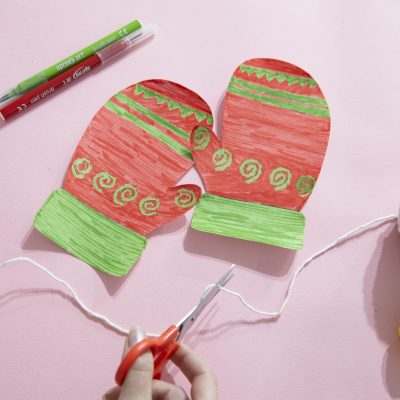 Mes moufles d&rsquo;hiver à colorier