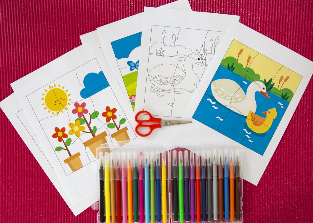 Mes puzzles du printemps - étape 1