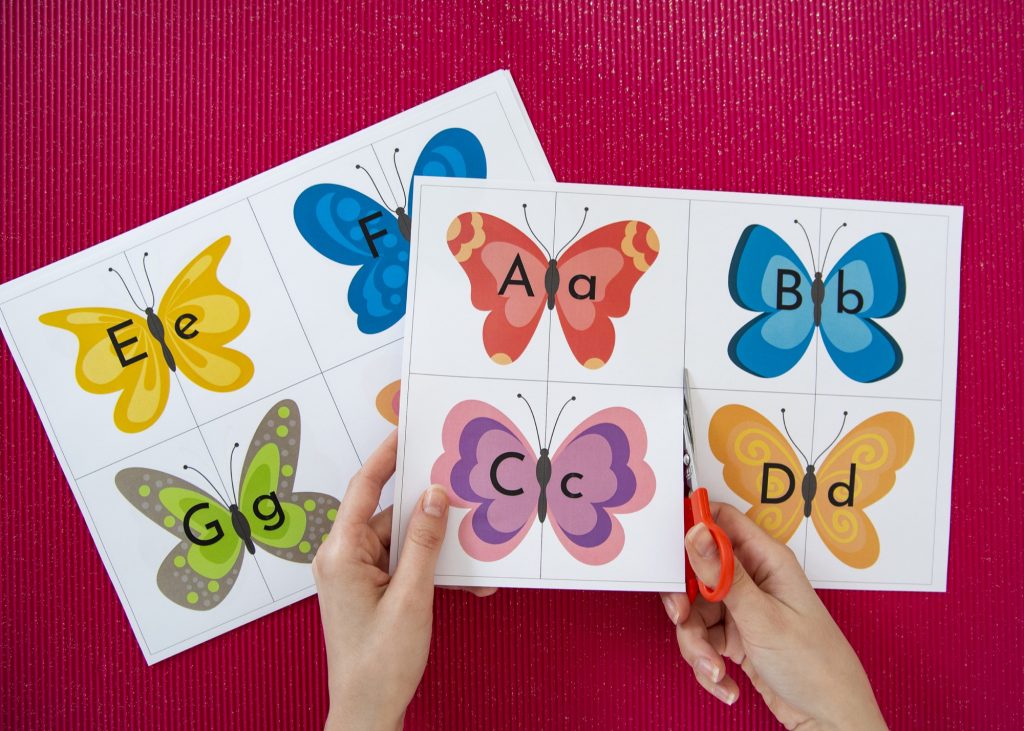Mon double alphabet papillons - étape 2