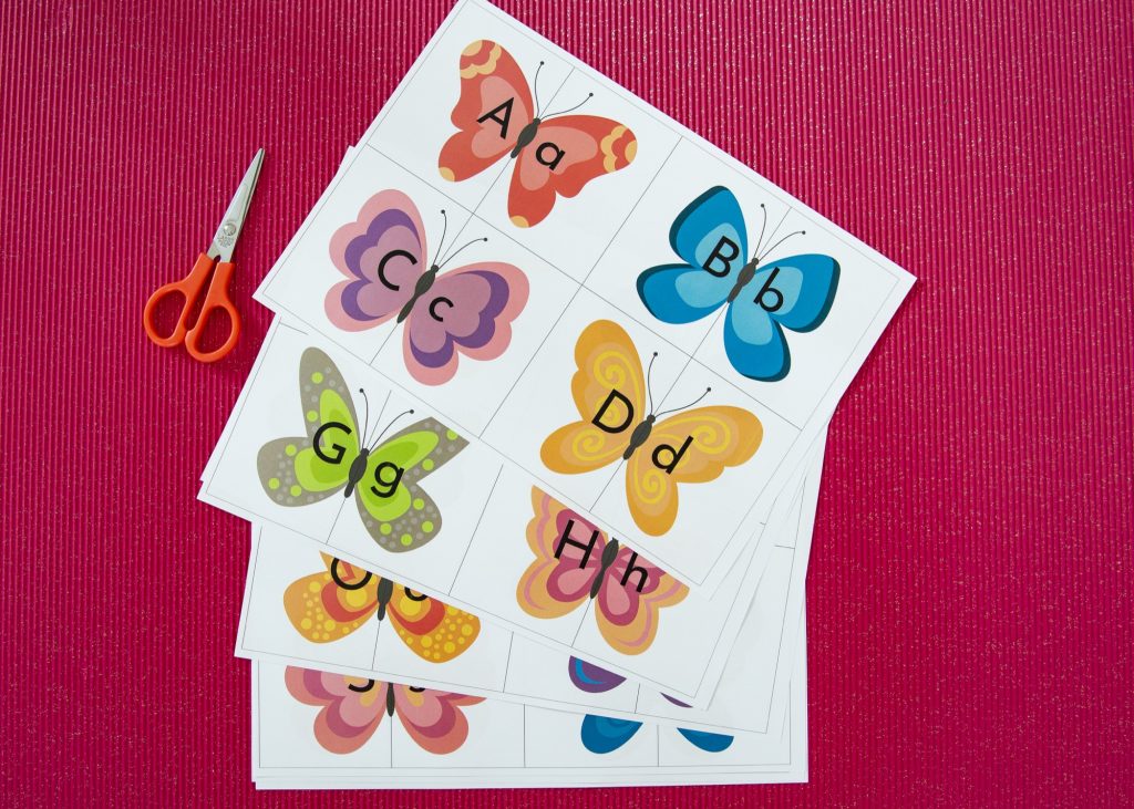 Mon double alphabet papillons - étape 1