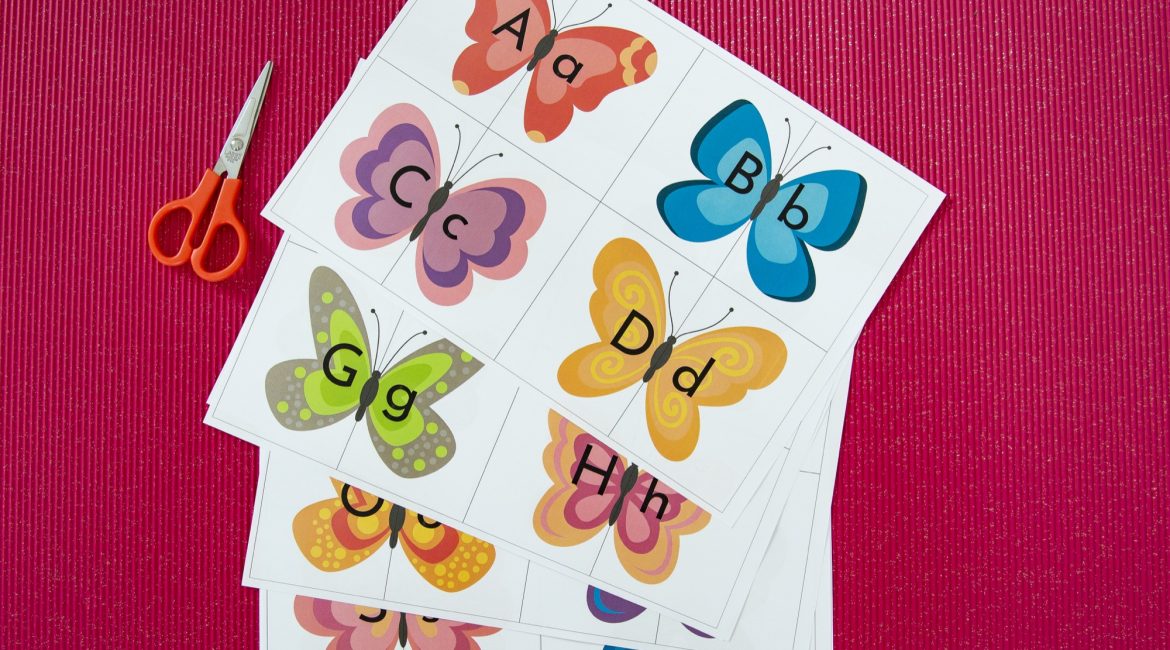 Mon double alphabet papillons - étape 1