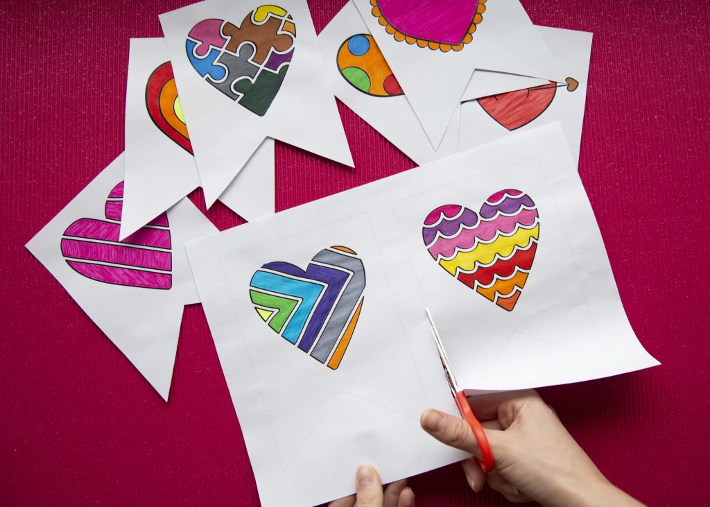 Banderole de la Saint Valentin - étape 2