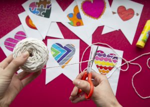 Ma banderole à colorier pour fêter l’amour !