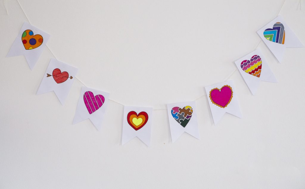 Banderole de la Saint Valentin - terminée