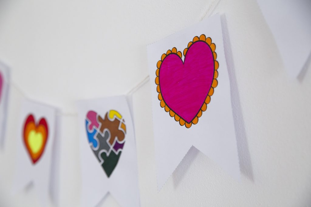 Banderole de la Saint Valentin - étape 4