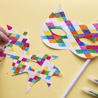 Mon masque Arlequin pour le carnaval