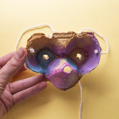 Mon masque pour le carnaval en boite à œufs