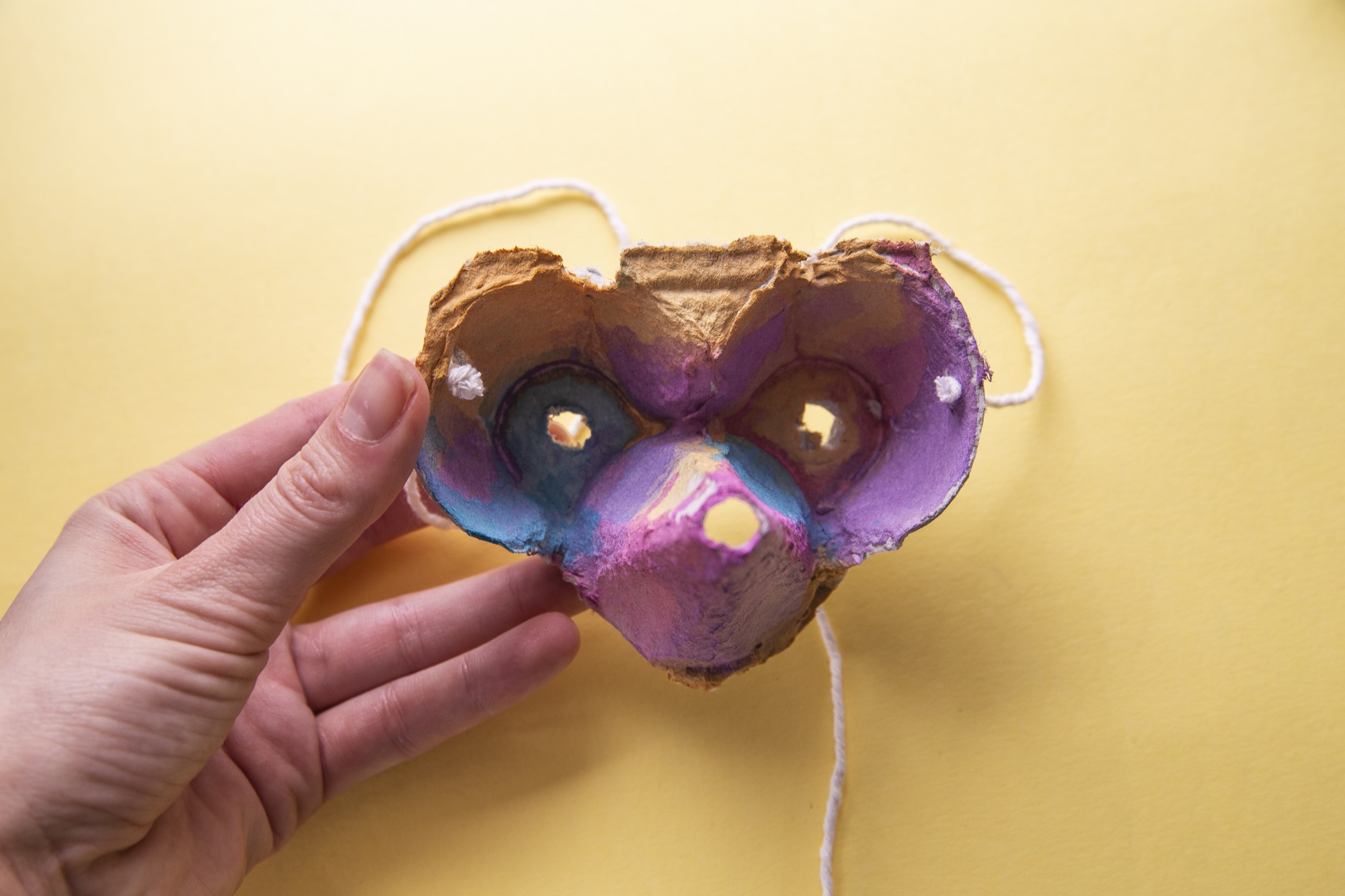 Mon masque avec une boite à œufs