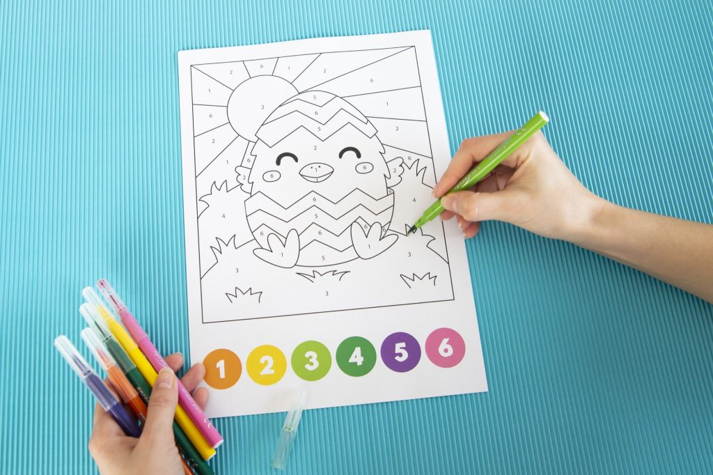 Coloriages magiques de Pâques - 1